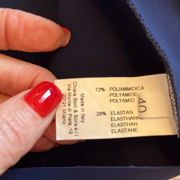 Chiara Boni La Petite Robe Erendira Velvet Trim Long Sleeve Gown - Picture 11 of 14